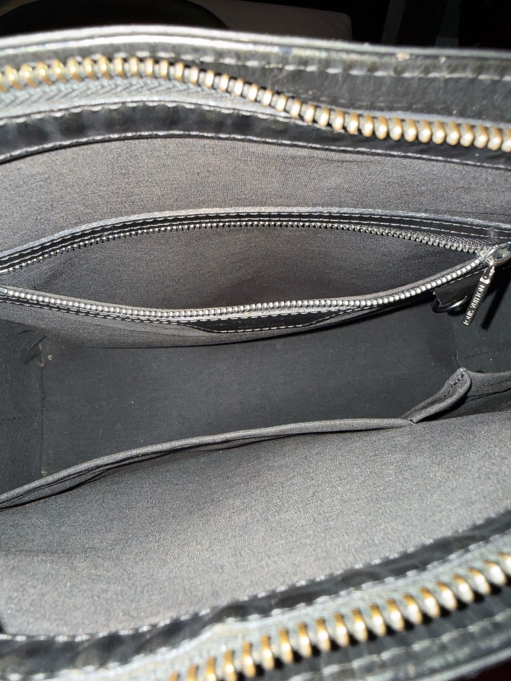 Louis Vuitton Vintage Monogram Noir Mat Stockton Tote w/ LV Dusty - Picture 10 of 13